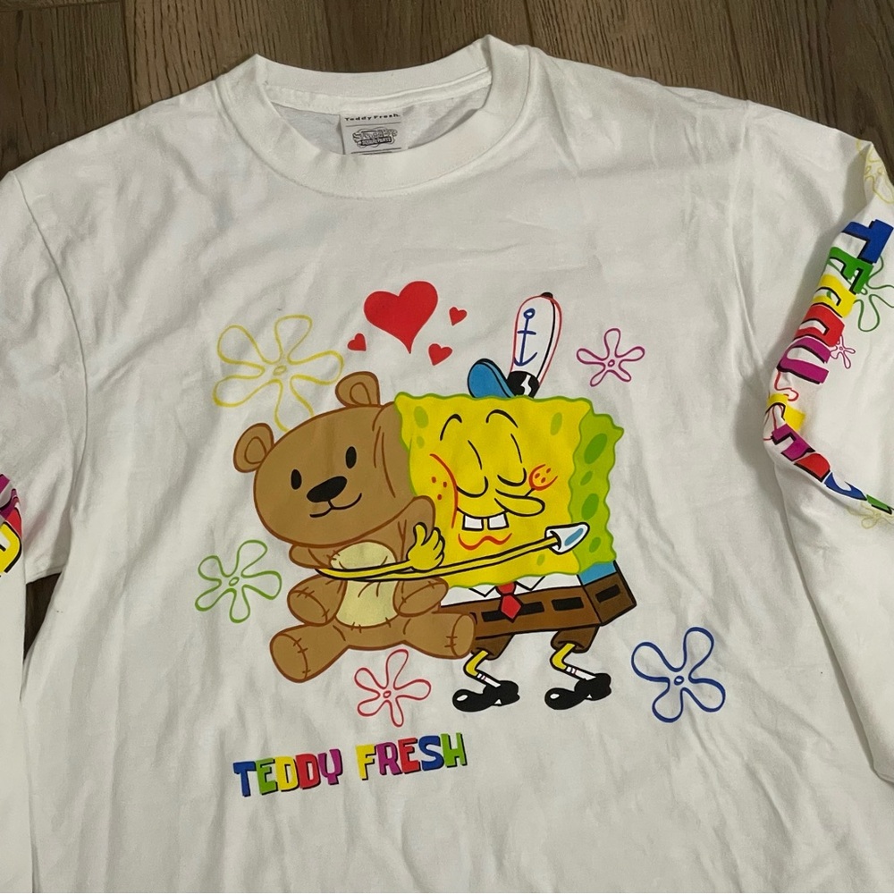 Teddy Fresh Nickelodeon Sponge Bob Squarepants White Long‎ Sleeve Teddy Bear